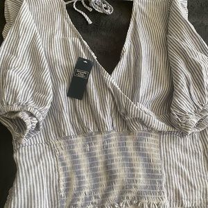 Abercrombie Striped Wrap Top